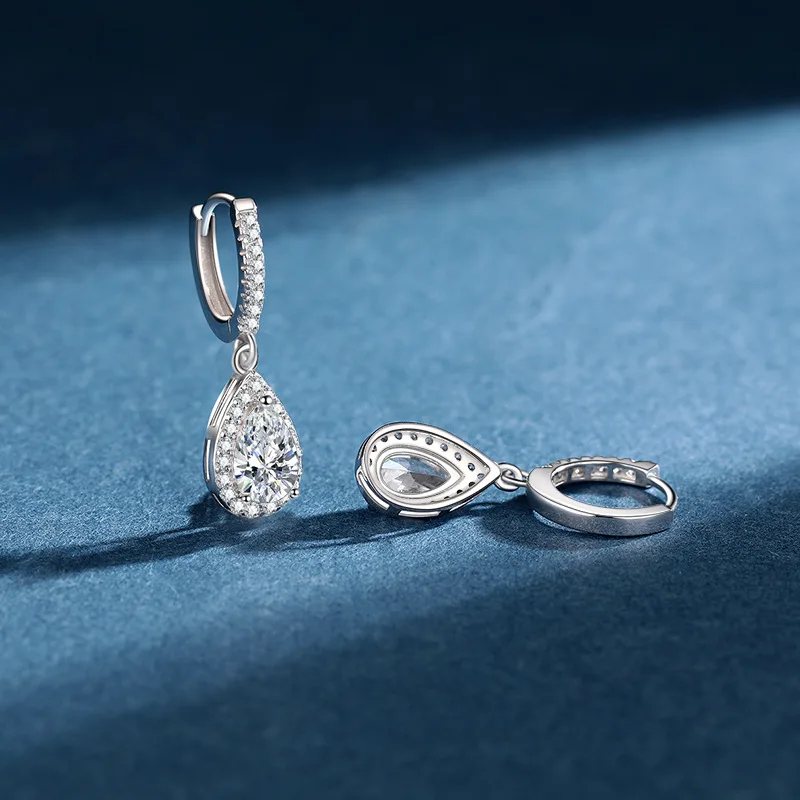 925 Sterling Silver Drop Earrings for Women AAA Cubic Zirconia Crystal Earrings Engagement Wedding Eternity Jewelry Gifts