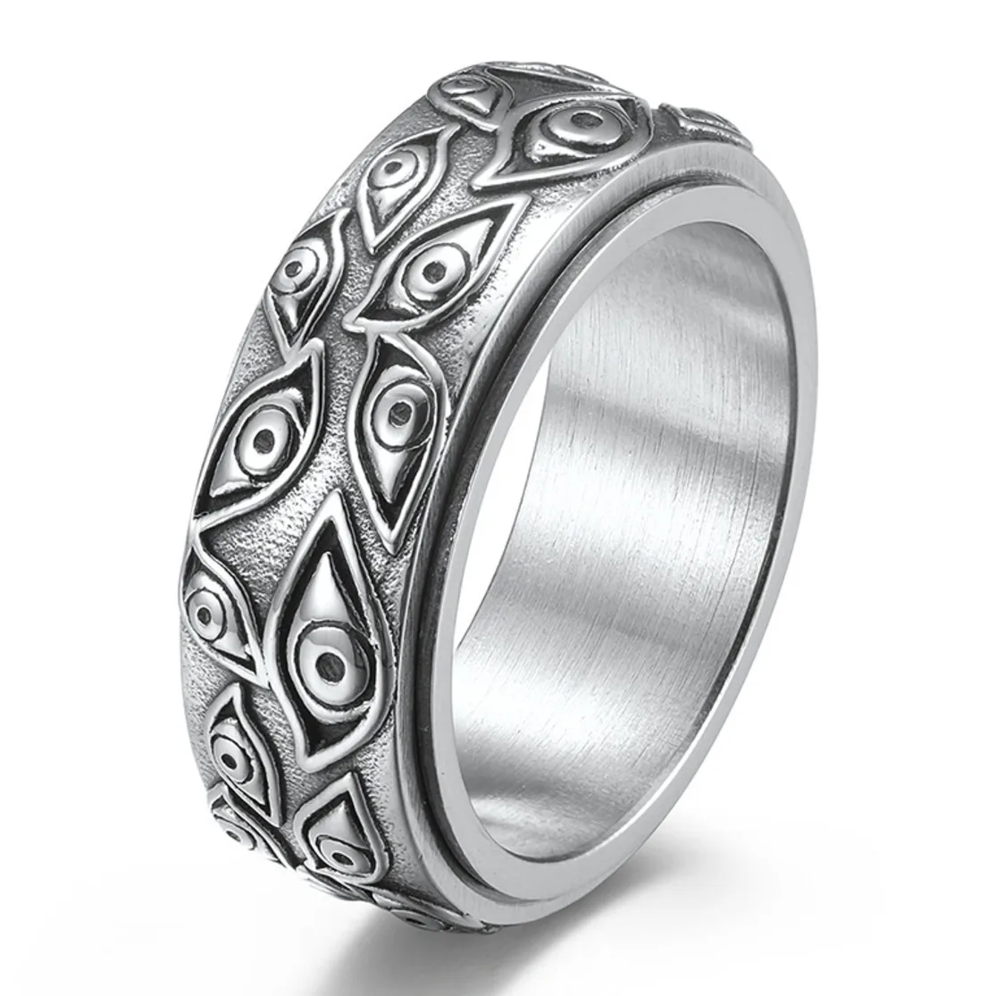 Ring Size 14 Eye Of God Titanium RotatingDecompression Hyperactivity Rings For Women MenWestern Jewelry Bulk ltems Wholesale