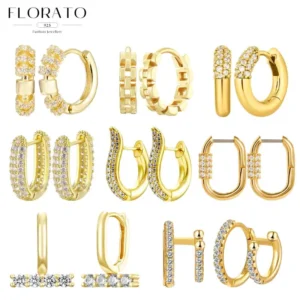 925 silver needle Micropaved zirconia metal hoop earrings luxury premium earrings for women fashion wedding jewelry accessories