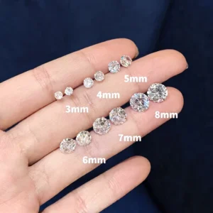 0.1-2CT Test Passed Moissanite Diamond Stud Earrings for Women S925 Silver Platinum Plated Bride Wedding Fine Jewelry