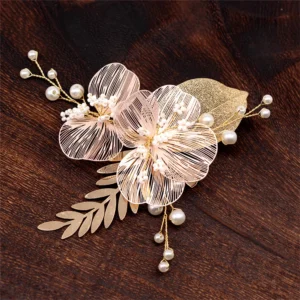 Wedding Hair Clips Bride Hair Jewelry For Women Pearl Flower Hairpins Rhinestone Girls Party Hairbands Tiaras Noiva Hair Jewelry