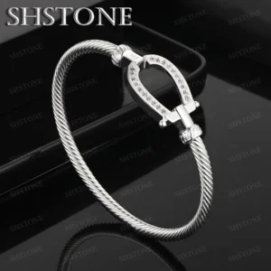 Fashion Jewelry Gifts 925 Sterling Silver Bangles Adjustable Opening Bracelet For Women Man Fashion Birthday Wedding Party